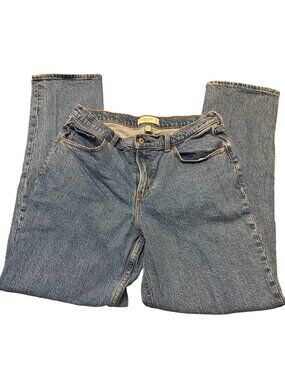 Abercrombie & Fitch Curve Love 90s Straight Mid Rise Jeans Blue Denim Sz 12L